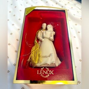 Lenox  Bride And Groom Ornament Christmas Annual 2002 With Box Rare Anniversary